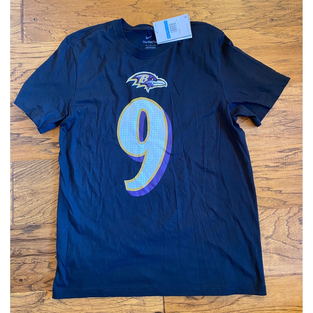 Nike Baltimore Ravens Justin Tucker 9 Mens Black Player T-Shirt N199-00A-8GF-FZ0